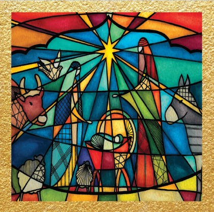 2024 Stained Glass Nativity (Pack of 10)