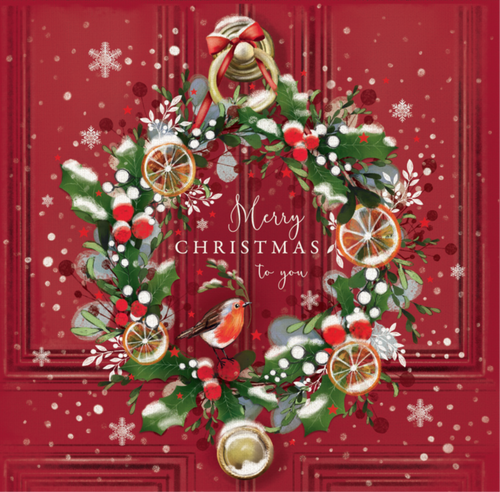 2025 Festive Door Wreath (Pack of 10)