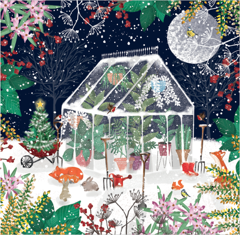 Christmas Cards 2023 (Pack of 10): Festive Greenhouse